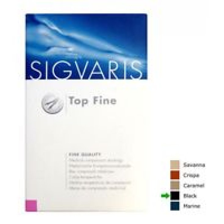 Sigvaris Top Fine 701 Autoreggente Monocollant Snistro Punta Aperta Colore Nero Taglia L Lungo