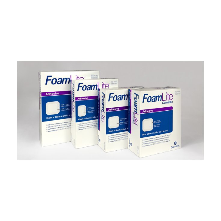 Convatec Foam Lite Medicazione Adesiva 8x8 10 Pezzi