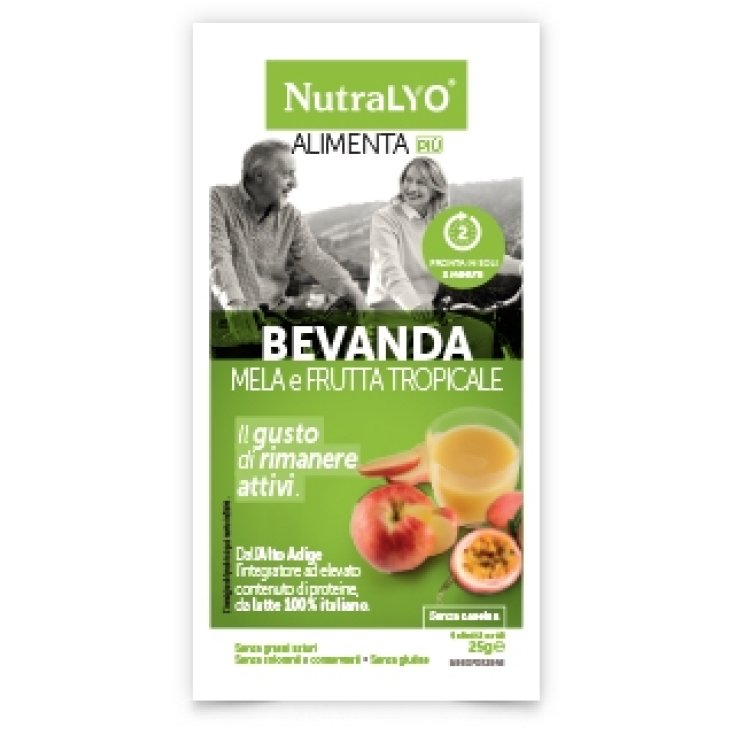 NutraLYO AlimentaPiù Bevanda Proteica Mela-FruttaTropicale Integratore Alimentare 25g