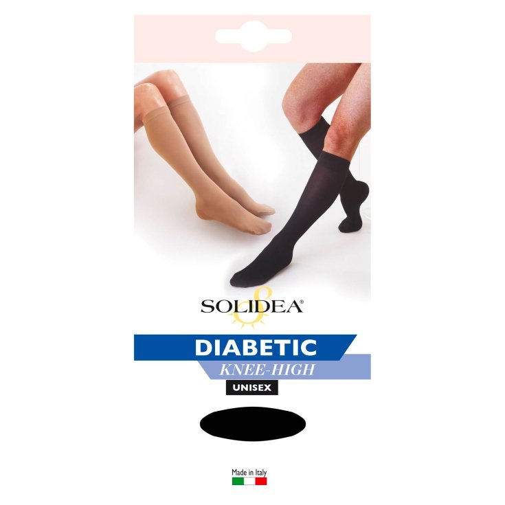 Solidea Diabetic Knee-High Colore Nero 1-S Un Paio Di Gambaletti