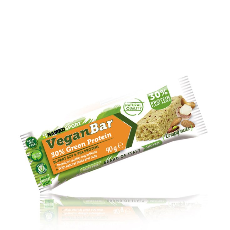 Named Vegan Protein Bar Barretta Proteica Gusto Crispy Nuts 40g