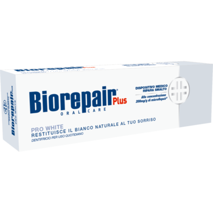 Biorepair Plus Pro White Restituisce il Bianco Naturale al Tuo Sorriso Dentifricio 75ml