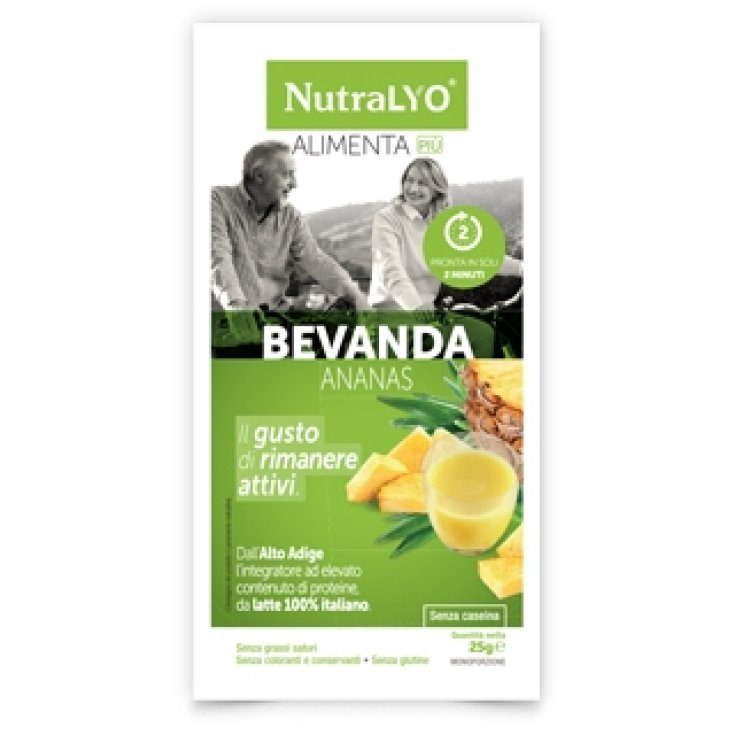 NutraLYO AlimentaPiù Bevanda Proteica All' Ananas Integratore Alimentare 25g