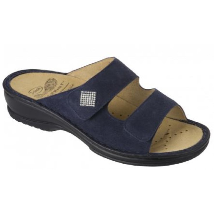 Scholl Atria Suede Ciabatta Donna Navy Blu 40