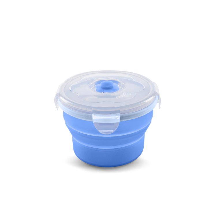 Nuvita Contenitori Pieghevoli In Silicone Prodotto Per Alimenti Colore Blu 1 Pezzo 540ml 