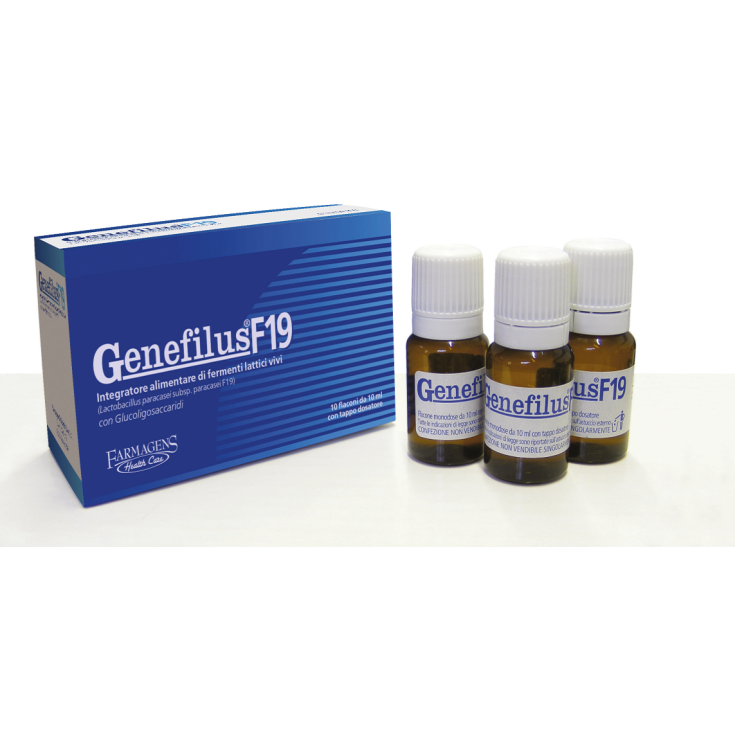Farmagens Health Care Genefilus F19 Integratore Alimentare 10 Flaconcini x 10ml