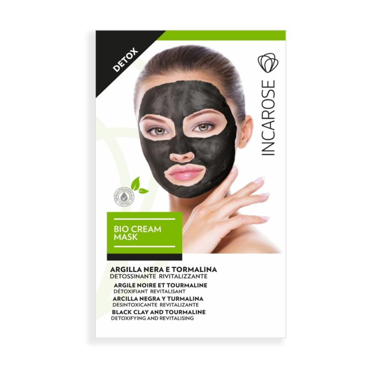 IncaRose Bio Cream Mask Detox Maschera Detossinate Rivitalizzante Argilla Nera E Tormalina 15ml