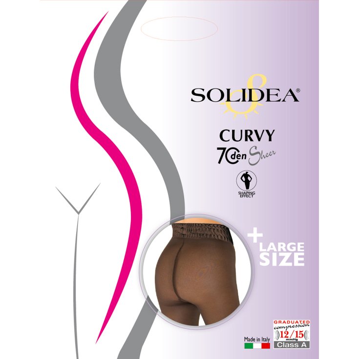 Solidea Curvy 70 Sheer Collant Colore Nero Taglia 1s-xl