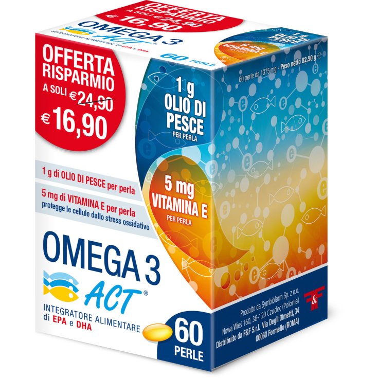 Omega 3 Act 1g Integratore Alimentare 60 Perle