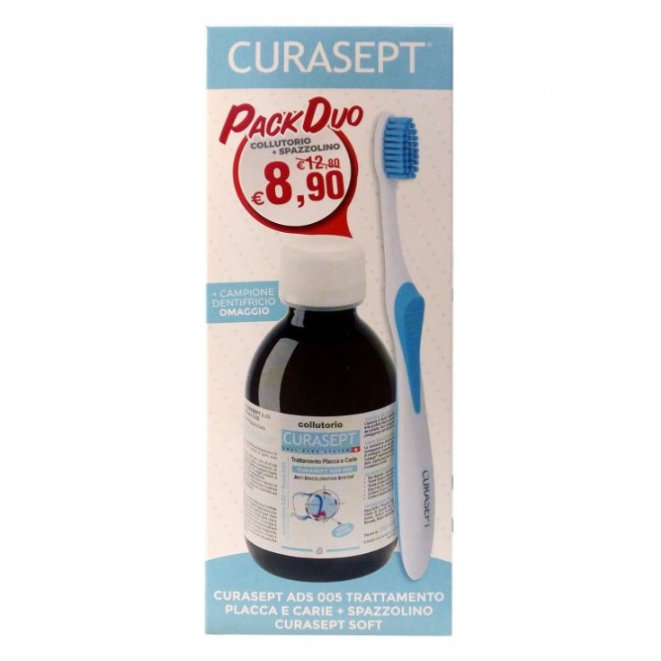 Curasept  Pack Duo Ads Colluttorio Con Clorexidina 0,12% + Spazzolino Soft Clean