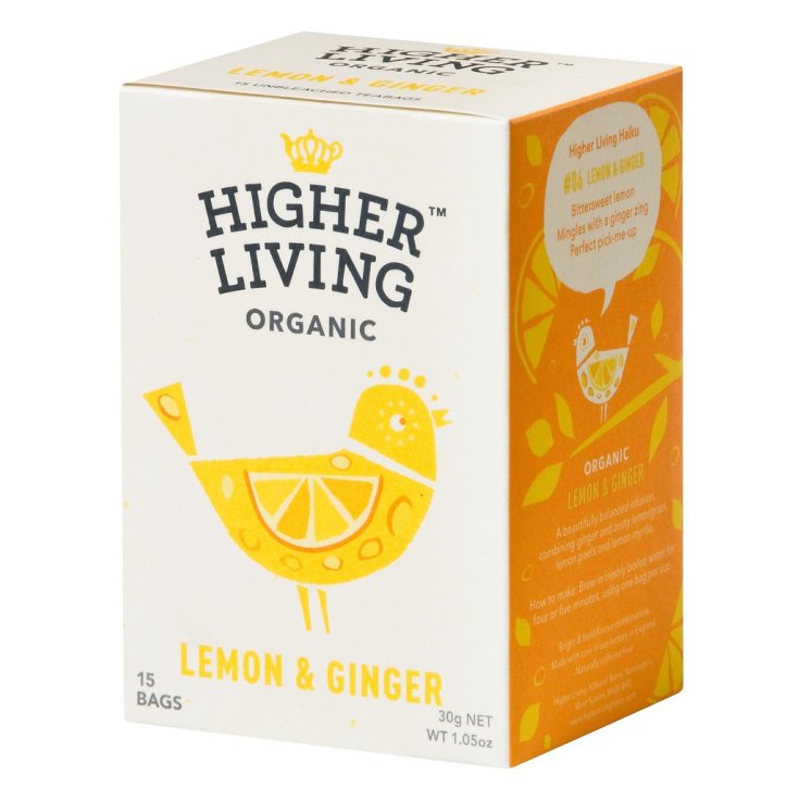 Higher Living Infuso Bio Limone/Zenzero 15 Filtri