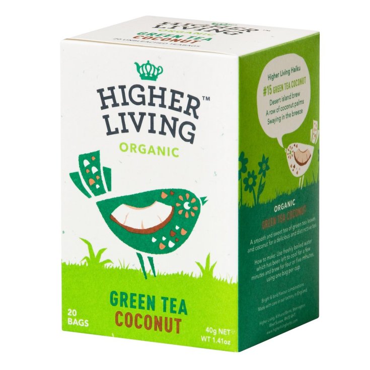 Higher Living Infuso Bio The Verde Cocco 20 Filtri