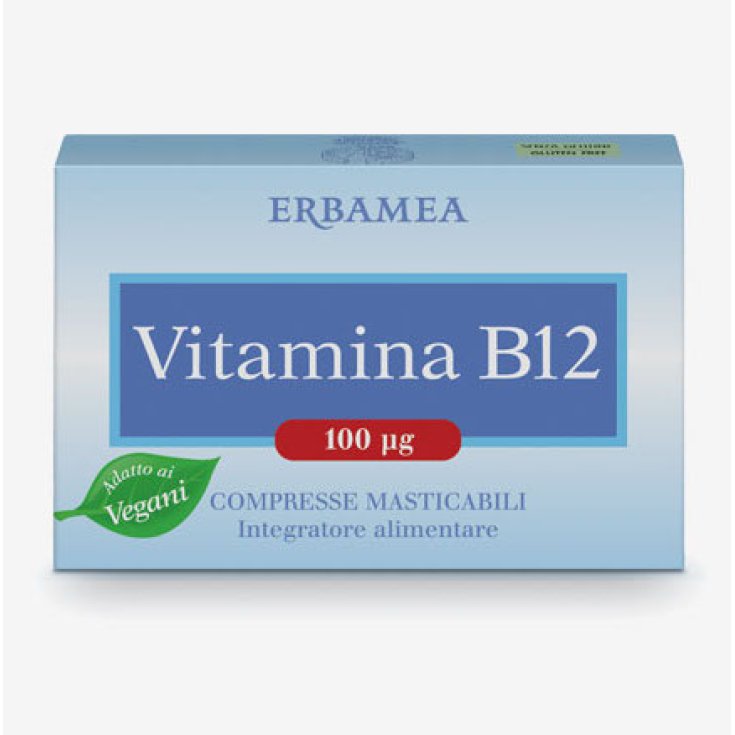Erbamea Vitamina B12 Integratore Alimentare Senza Glutine 90 Compresse Masticabili