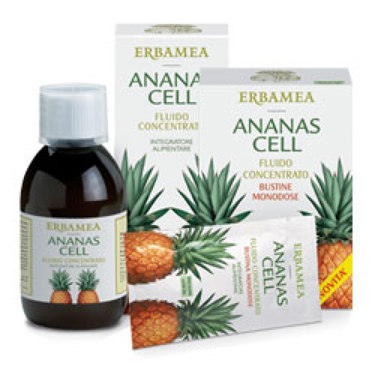 Erbamea Ananas Cell Fluido Concentrato Integratore Alimentare 15 Bustine