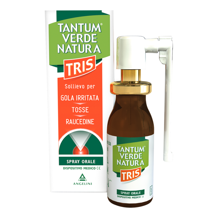 Angelini Tantum Verde Natura Tris Nebulizzatore Per Gola Spray Orale 15ml