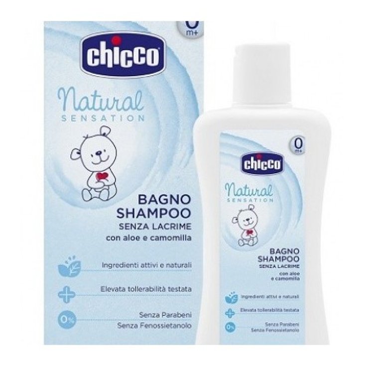 Chicco Natural Sensation Bagno Shampoo Senza Lacrime 0M+ 200ml+200ml