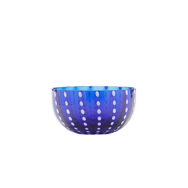 Zafferano Bowl Coppetta Vetro Perle Blu 2 Pezzi