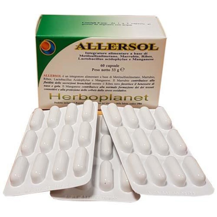 Herboplanet Allersol  Integratore Alimentare 60 Capsule