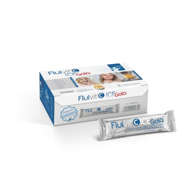 Farmac-Zabban Fluivit C Ice Gola Integratore Alimentare 12 StickPack