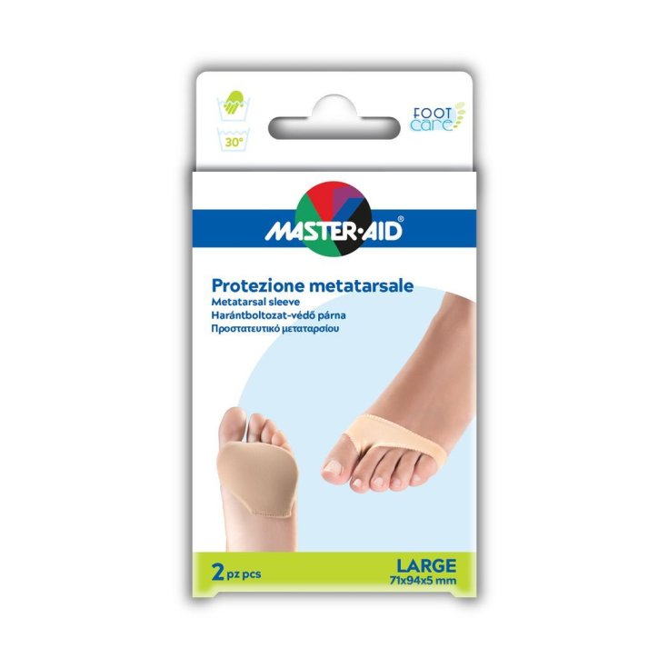 Master-Aid® Foot Care Protezione Metatarsale In Gel E Tessuto Taglia Large 2 Pezzi