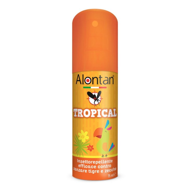 Alontan® Tropical Spray Insetto Repellente Efficace Contro Zanzare Tigre E Zecche 75ml