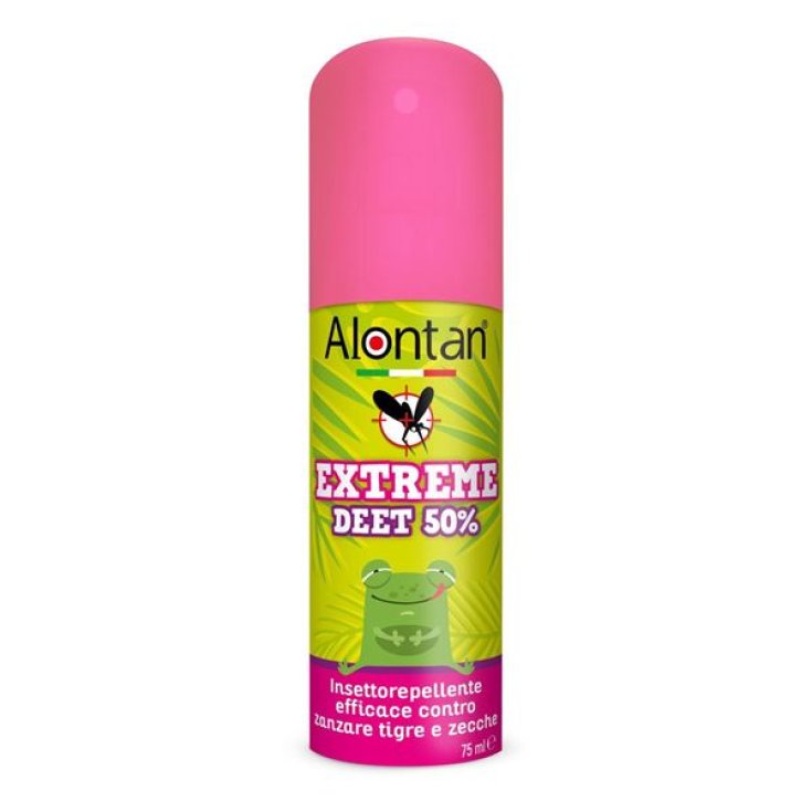 Alontan® Extreme Deet 50% Spray Insettorepellente Efficace Contro Zanzare Tigre E Zecche 75ml