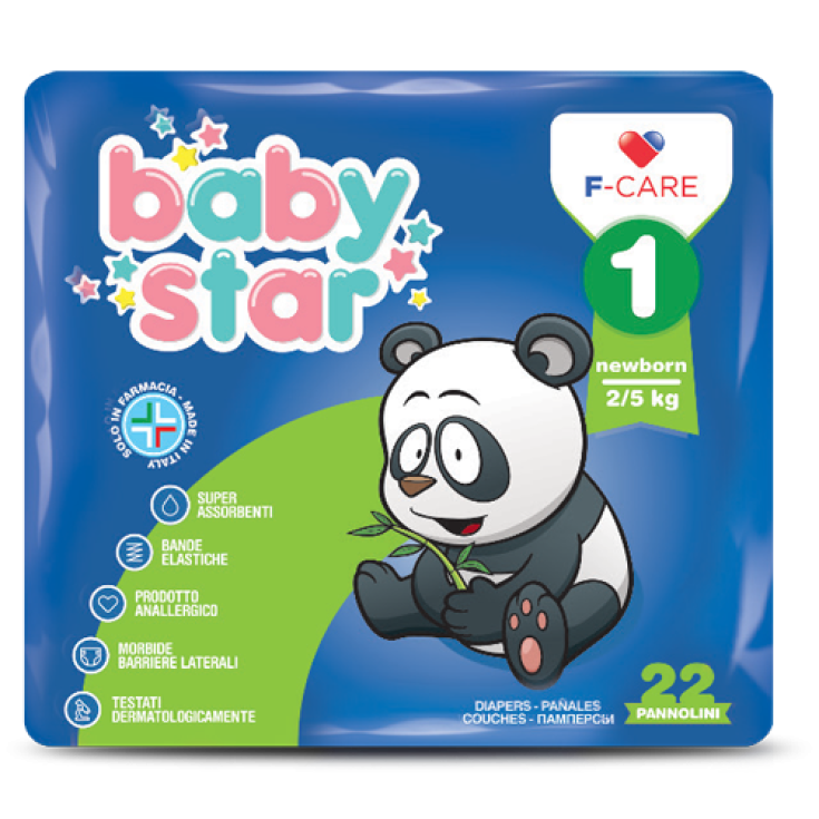 Baby Star Pannolini 1 Newborn 2-5kg 22 Pezzi