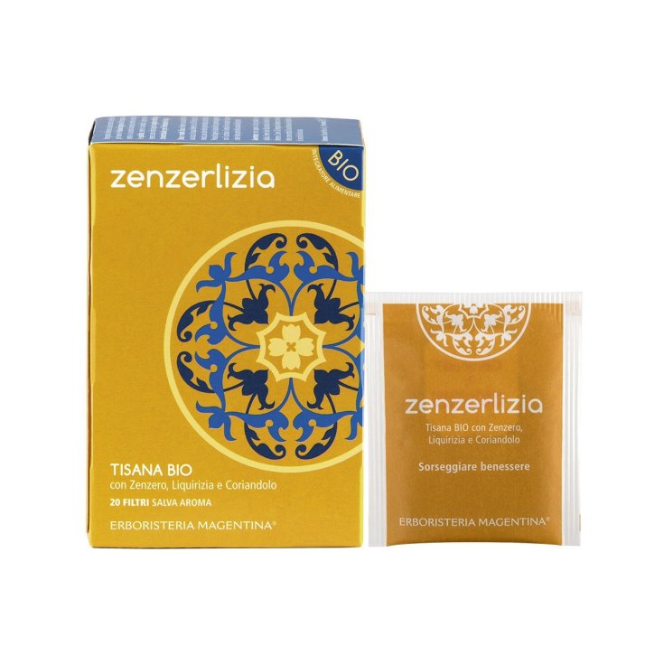 Erboristeria Magentina® Zenzerlizia Tisana BIO Con Zenzero, Liquirizia E Coriandolo 20 Filtri