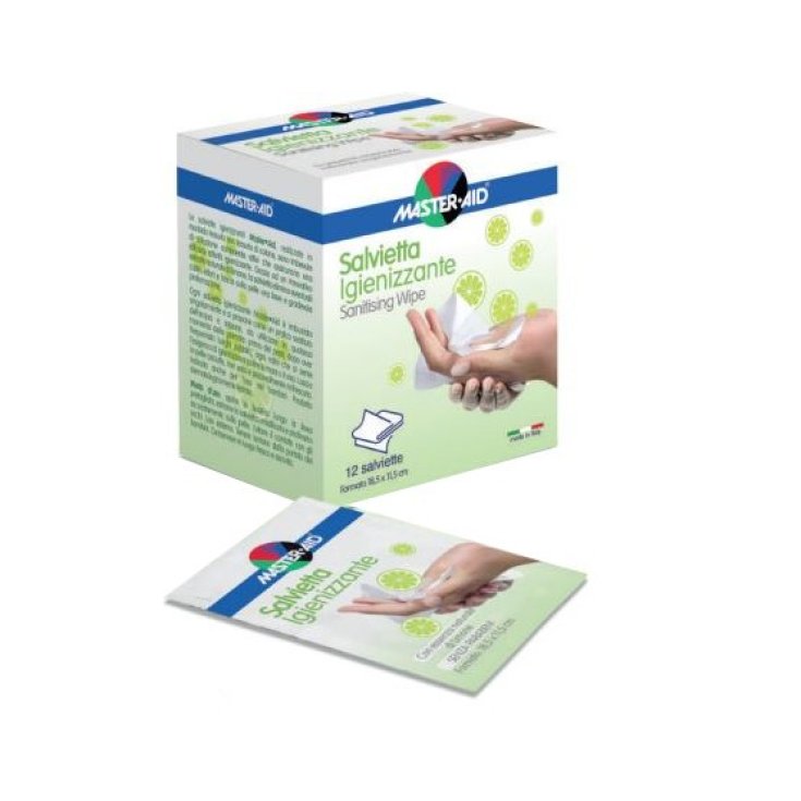 Master-Aid® Salvietta Igienizzante In Tessuto Non Tessuto Di Cotone 12 Pezzi