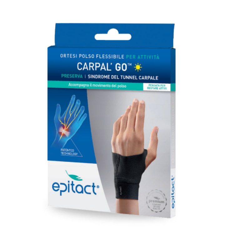 Epitact&reg; Carpal'Go&trade; Ortesi Polso Flessibile Per Sindrome Del Tunnel Carpale Destro Taglia S 1 Pezzo