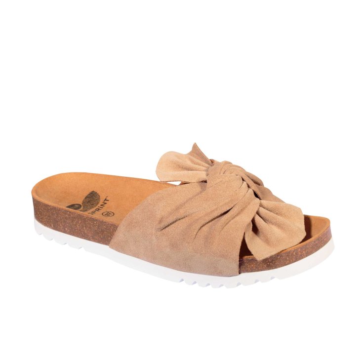 Scholl® Bowy Sandalo Donna In Suede Plantare Bioprint® EVA Colore Beige Misura 36