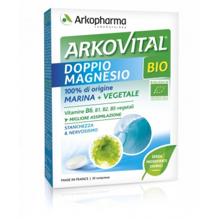 Arkopharma Arkovital Bio Doppio Magnesio Integratore Alimentare 30 Compresse