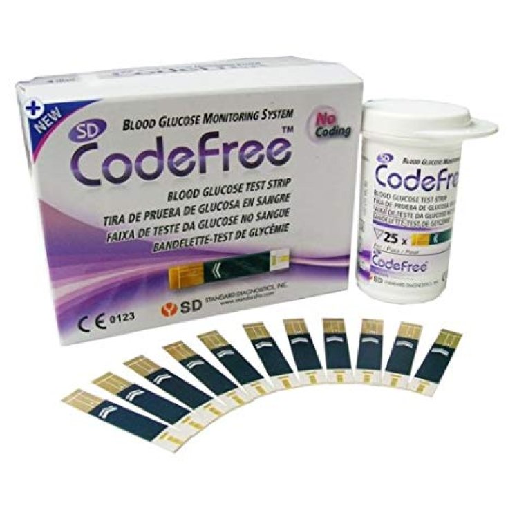 Codefree™ Strisce Reattive Per La Misurazione Del Glucosio Nel Sangue 50 Pezzi