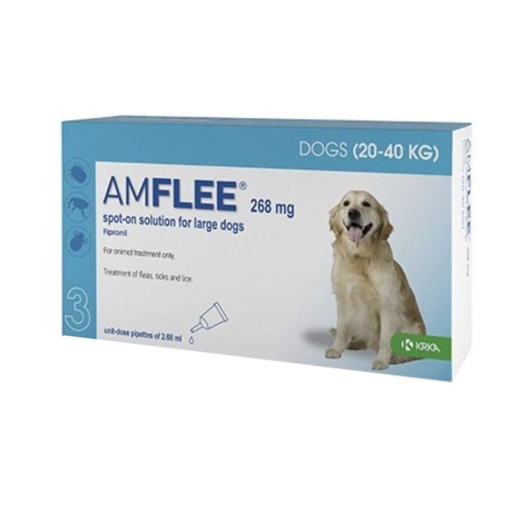 AMFLEE® 268mg Spot-On Cani Da 20-40Kg KRKA 3 Pipette