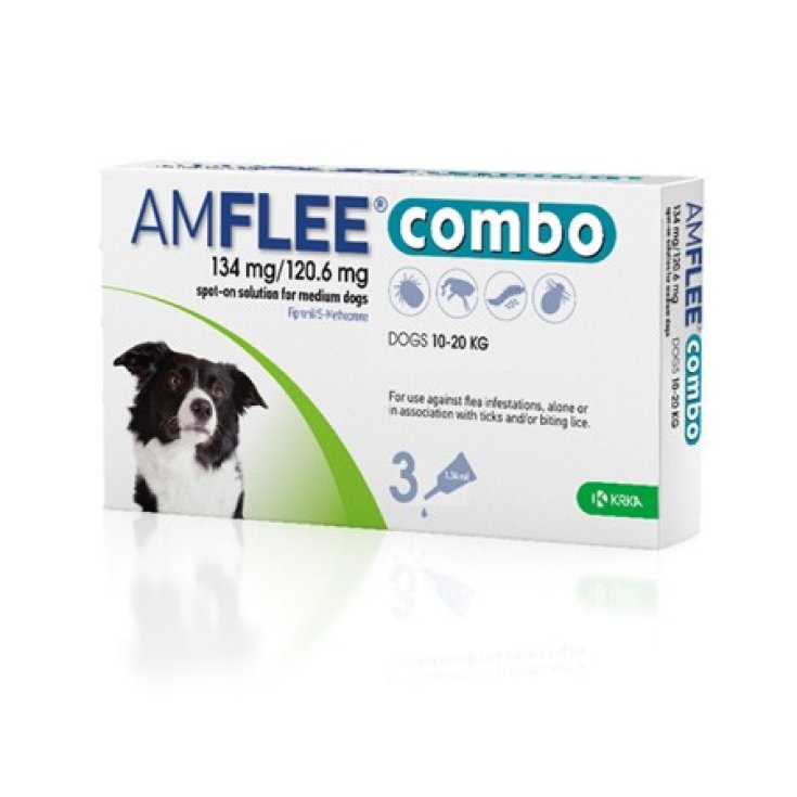 AMFLEE® Combo 134mg/120,6mg Cani (10-20Kg) KRKA 3 Pipette 