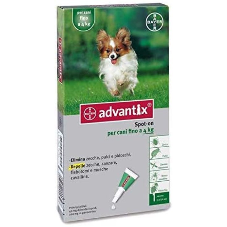 Advantix® Spot-On Per Cani Fino A 4 Kg BAYER 4 Pipette