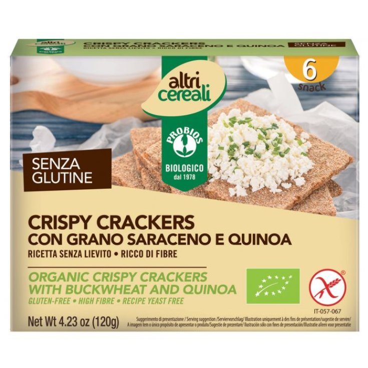 Altri Cereali Crispy Crackers Con Grano Saraceno E Quinoa Probios 120g