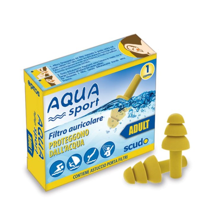 Aquasport Tappi Auricolari Adulti Scudo 2 Pezzi