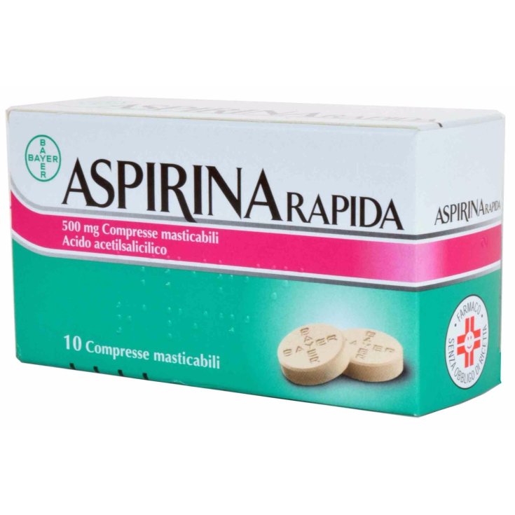 Aspirina Rapida Trattamento Febbre e Dolore 10 Compresse Masticabili