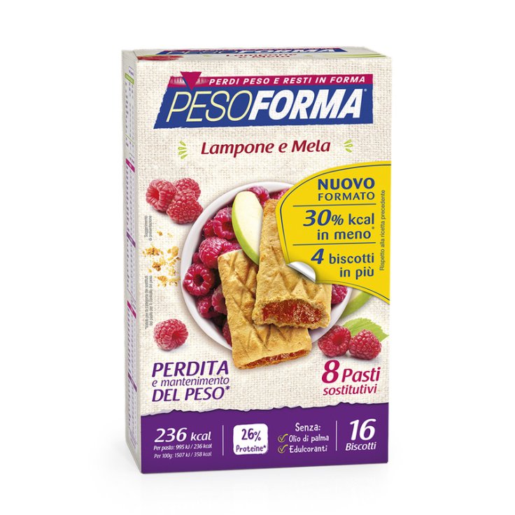 Biscotti Lampone/mela Pesoforma 16 Pezzi