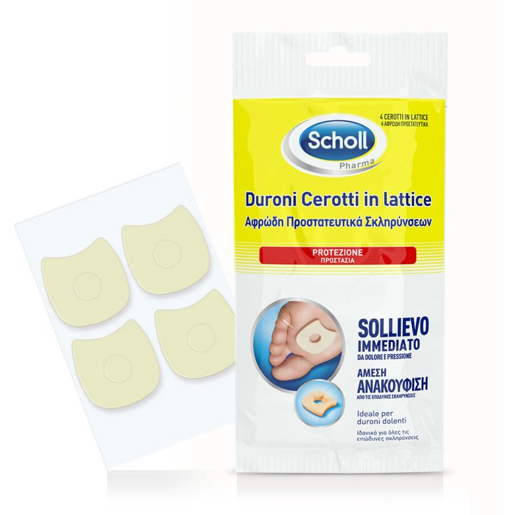 Latex Protection Patch For Scholl Corns 4 Pieces