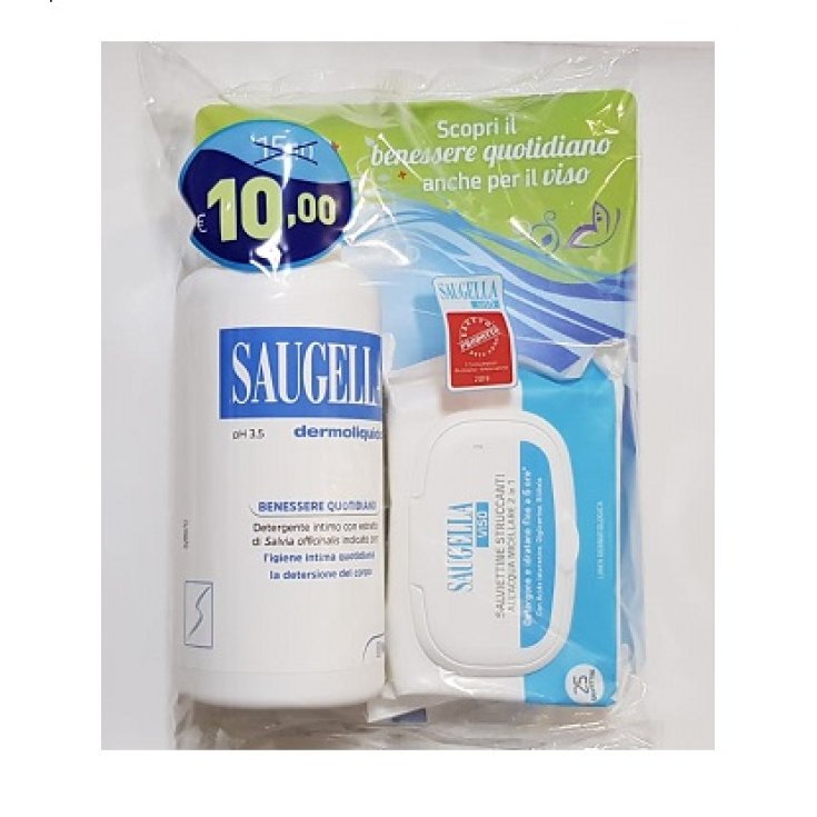 Dermoliquido pH 3.5 Detergente Intimo Saugella 500ml + Salviettine Struccanti In Omaggio