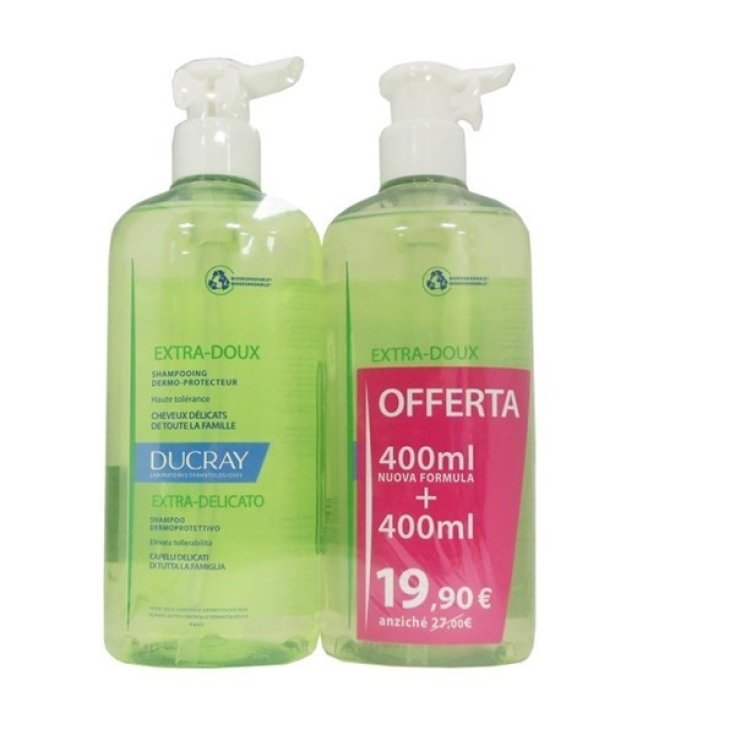 Extra-Doux Shampoo Extra Delicato Ducray 2x400ml Promo