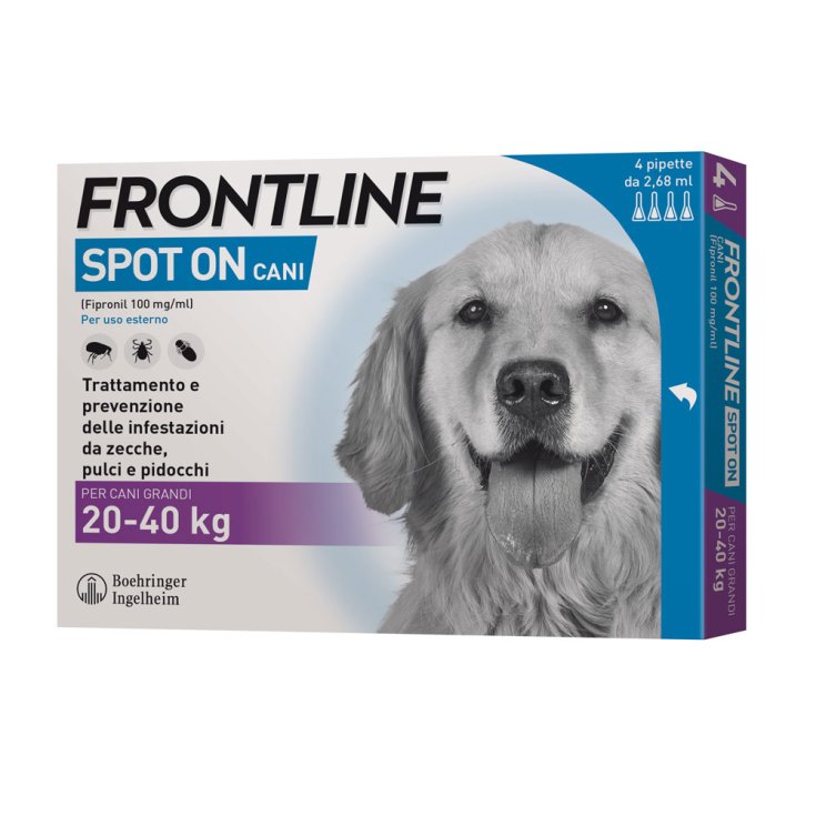 FRONTLINE® SPOT-ON CANI Da 20-40Kg 4 Pipette Da 2,68ml