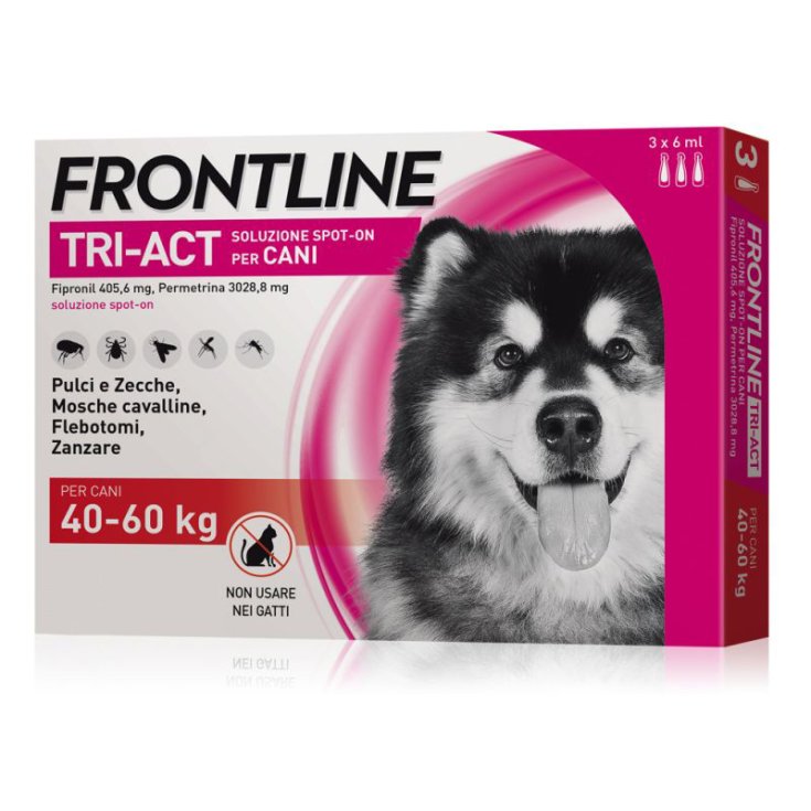 FRONTLINE® TRI-ACT CANI Da 40-60Kg 3 Fiale Da 6ml