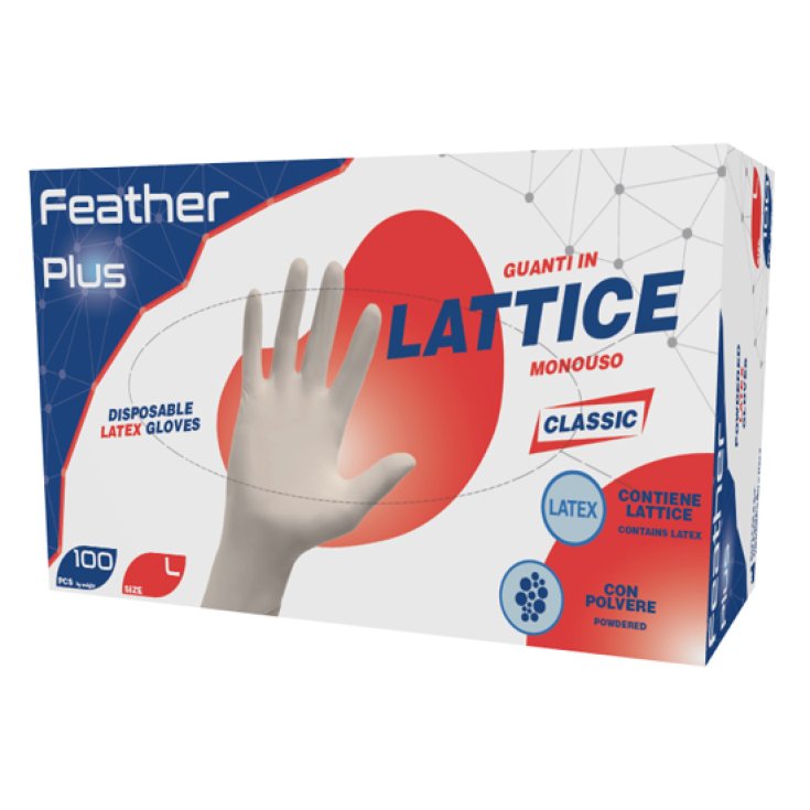 Feather Plus Guanti In lattice L Reflexx® 100 Pezzi