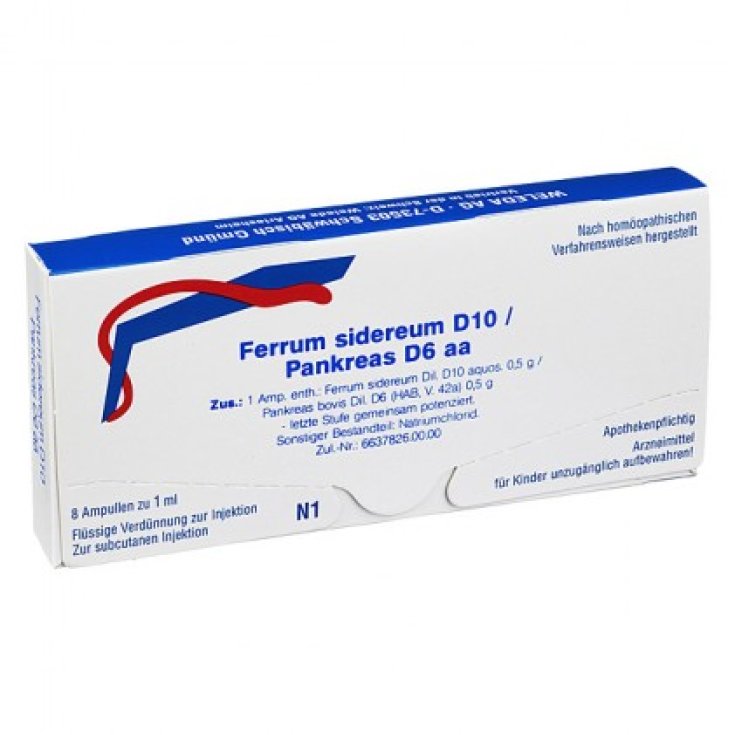 Ferrum Sidereum / Pankreas D10 Weleda 8 Fiale Da 1ml