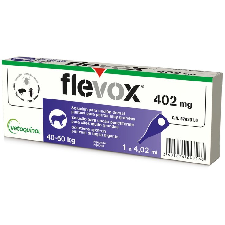 Flevox® Spot-On Cani (40-60Kg) Vétoquinol 1 Pipetta Da 4,02ml 