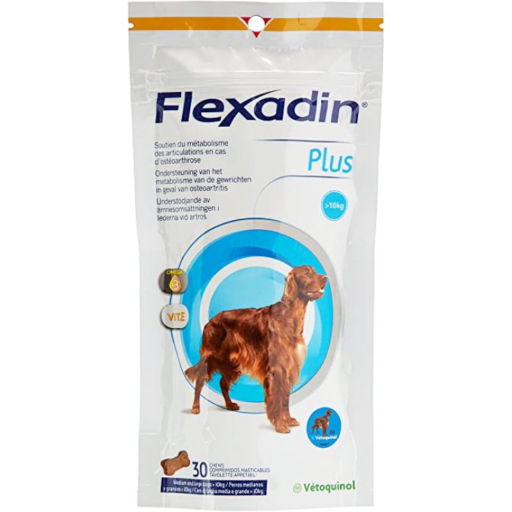 Flexadin® Plus Per Cani Taglia Media E Grande Vétoquinol 30 Tavolette