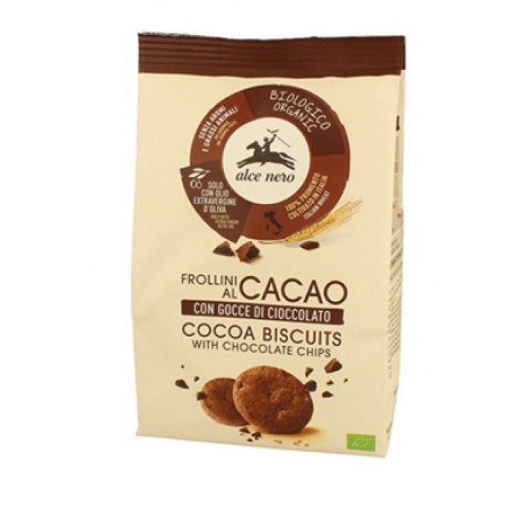 Frollini Al Cacao Con Gocce Di Cioccolato Biologici Alce Nero 250g